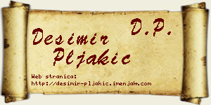 Desimir Pljakić vizit kartica